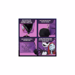 Nightmare Before Christmas Make Up Bag for Women Girls Pencil Case Disney Cosmetic Toiletries Bag Double Sided Design