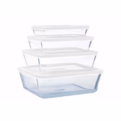 Pyrex Rectangular Dish with Plastic Lid, 0.8L