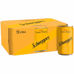 Schweppes Indian Tonic Water Mini Cans 12 x 150ml