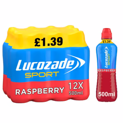 Lucozade Sport Raspberry 500ml (Pack of 12)