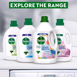 Dettol Laundry Sanitiser,Fresh Cotton Fragrance, Multipack of 4 X 1.5L