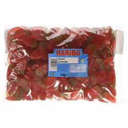 HARIBO Giant Strawbs, bulk bag sweets, 3kg