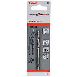 Bosch 2608584676 HSS-G Pilot Drill Bit, 135Â° Split Point, 45cm x 40cm x 25cm, Silver