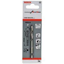 Bosch 2608584676 HSS-G Pilot Drill Bit, 135Â° Split Point, 45cm x 40cm x 25cm, Silver