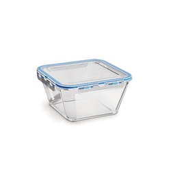 Glass Airtight Food Storage Container - 2.4L Capacity with Clip Lock - Easy Storage & Keeps Food Fresh - Freezer & Oven Safe, P508548