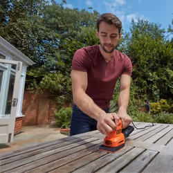 Black & Decker BEW200-GB portable sander Random orbital sander 12000 RPM Black, Orange 200 W - Additional view 5