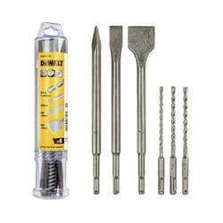 Dewalt 6 Piece SDS+ Flat Chisels + Point + Drill Bit Set SDS PLUS XMS22SDS6PC