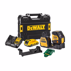 DeWALT DCE088D1G18-GB 12V/18V XR Cross Line Green Laser Level Kit With 2.0Ah Battery