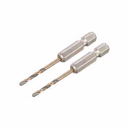 DEWALT BLACK&GOLD Hex HSS-G Drill Bits (2) 2.5mm