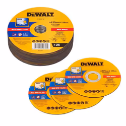 Dewalt 125mm 5.5" 1mm Thin INOX Metal Cutting Disc 22mm Bore Flat Disc x 25 Pack