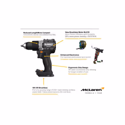 Dewalt DCD85MP2T-GB McLaren F1 XR Brushless Hammer Drill 18V 2 x 5.0Ah Li-ion - Additional view 8