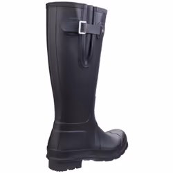 ) Hunter Original Side Adjustable Rubber Men's Black Wellington Boots - Black, 7 (Adults'