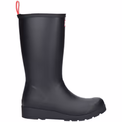 ) Hunter Original Play Tall Rubber Women's Black Wellington Boots - Black, 4 (Adults'