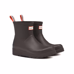 ) Hunter Original Play Short Rubber Women's Black Wellington Boots - Black, 3 (Adults'