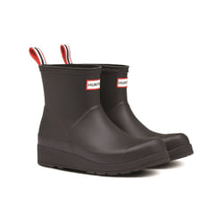 ) Hunter Original Play Short Rubber Women's Black Wellington Boots - Black, 3 (Adults'