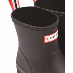 ) Hunter Original Play Short Rubber Women's Black Wellington Boots - Black, 3 (Adults'