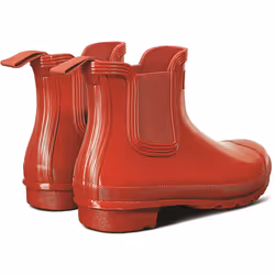 ) Hunter Original Chelsea Gloss Rubber Women's Military Red Wellington Boots - Red, 5 (Adults'