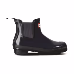 ) Hunter Original Chelsea Gloss Rubber Women's Navy Wellington Boots - Blue, 5 (Adults'