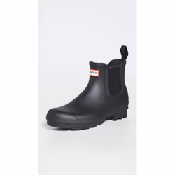 Hunter Men's Original Chelsea Rain Boot  Black  9