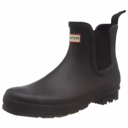 Hunter Men's Original Chelsea Rain Boot Black 10