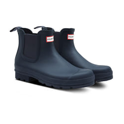 ) Hunter Original Chelsea Rubber Men's Navy Wellington Boots - Blue, 11 (Adults'