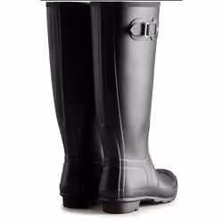 ) Hunter Original Tall Wide Rubber Women's Black Wellington Boots - Black, 6 (Adults'