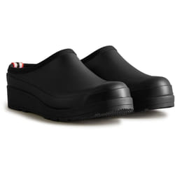 ) Hunter Play Clog Rubber Women's Black Garden Shoes - Black, 4 (Adults'