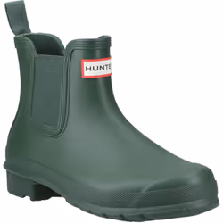 ) Hunter Original Chelsea Rubber Women's Hunter Green Wellington Boots - Green, 6 (Adults'