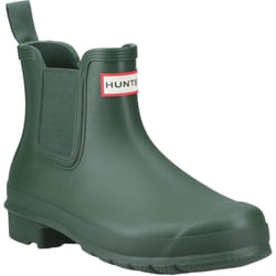 ) Hunter Original Chelsea Rubber Women's Hunter Green Wellington Boots - Green, 6 (Adults'
