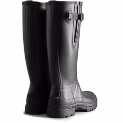 ) Hunter Balmoral Adjustable Rubber Black Wellington Boots - Black, 9 (Adults'
