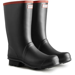 ) Hunter Argyll Short Knee Rubber Black Wellington Boots - Black, 5 (Adults'