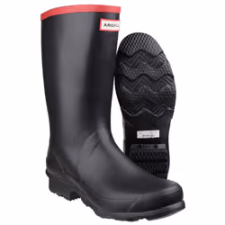 ) Hunter Argyll Short Knee Rubber Black Wellington Boots - Black, 6 (Adults'