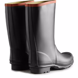 ) Hunter Argyll Short Knee Rubber Black Wellington Boots - Black, 11 (Adults'