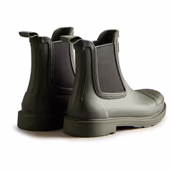 ) Hunter Commando Rubber Women's Dark Olive Wellington Boots - Green, 5 (Adults'