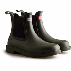 ) Hunter Commando Rubber Women's Dark Olive Wellington Boots - Green, 6 (Adults'