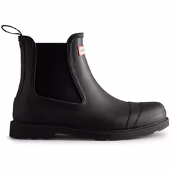 ) Hunter Commando Rubber Men's Black Wellington Boots - Black, 12 (Adults'