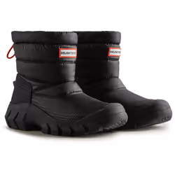 ) Hunter Intrepid Nylon Women's Black Wellington Boots - Black, 4 (Adults'