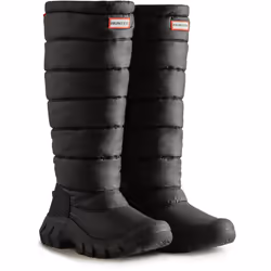 ) Hunter Intrepid Nylon Women's Black Wellington Boots - Black, 4 (Adults'