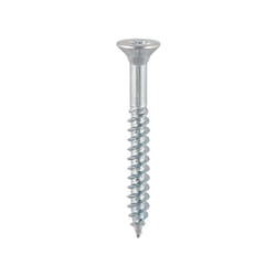 Timco Twin-Threaded Double Countersunk Silver Woodscrews - 4 x 1/2