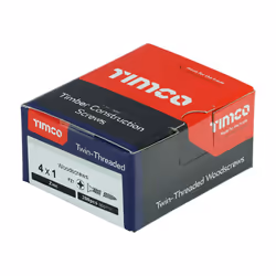 TIMCO Twin-Threaded Countersunk Silver Woodscrews - 4 x 1