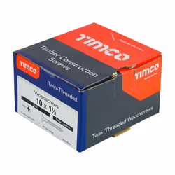 TIMCO Twin-Threaded Countersunk Silver Woodscrews - 10 x 1 1/2