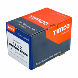 TIMCO Twin-Threaded Countersunk Silver Woodscrews - 12 x 2