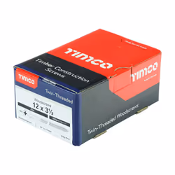 TIMCO Twin-Threaded Countersunk Silver Woodscrews - 12 x 3 1/2