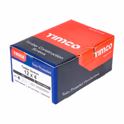 TIMCO Twin-Threaded Countersunk Silver Woodscrews - 12 x 4