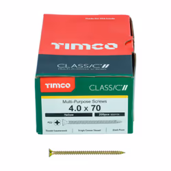 Timco Classic Multi-Purpose Double Countersunk Gold Woodscrews - 4.0 x 70