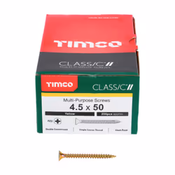 Timco Classic Multi-Purpose Double Countersunk Gold Woodscrews - 4.5 x 50