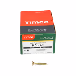 Timco Classic Multi-Purpose Double Countersunk Gold Woodscrews - 6.0 x 40