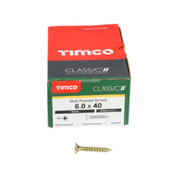 Timco Classic Multi-Purpose Double Countersunk Gold Woodscrews - 6.0 x 40