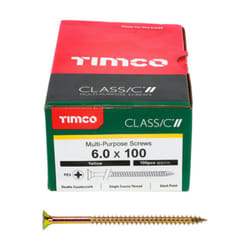 Timco Classic Multi-Purpose Double Countersunk Gold Woodscrews - 6.0 x 100