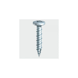 TIMco 112Z PVC Friction Stay Shallow Pan Double Slash Point Screw BZP 4.3 x 25mm Box of 1,000